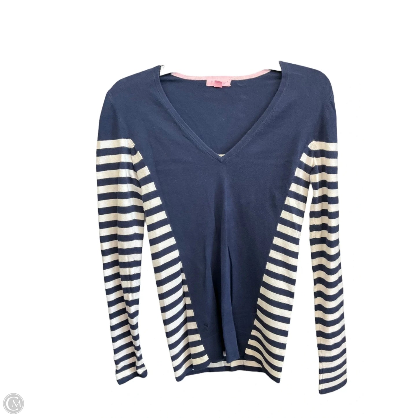 Top Long Sleeve Designer By Lilly Pulitzer In Blue, Size: S