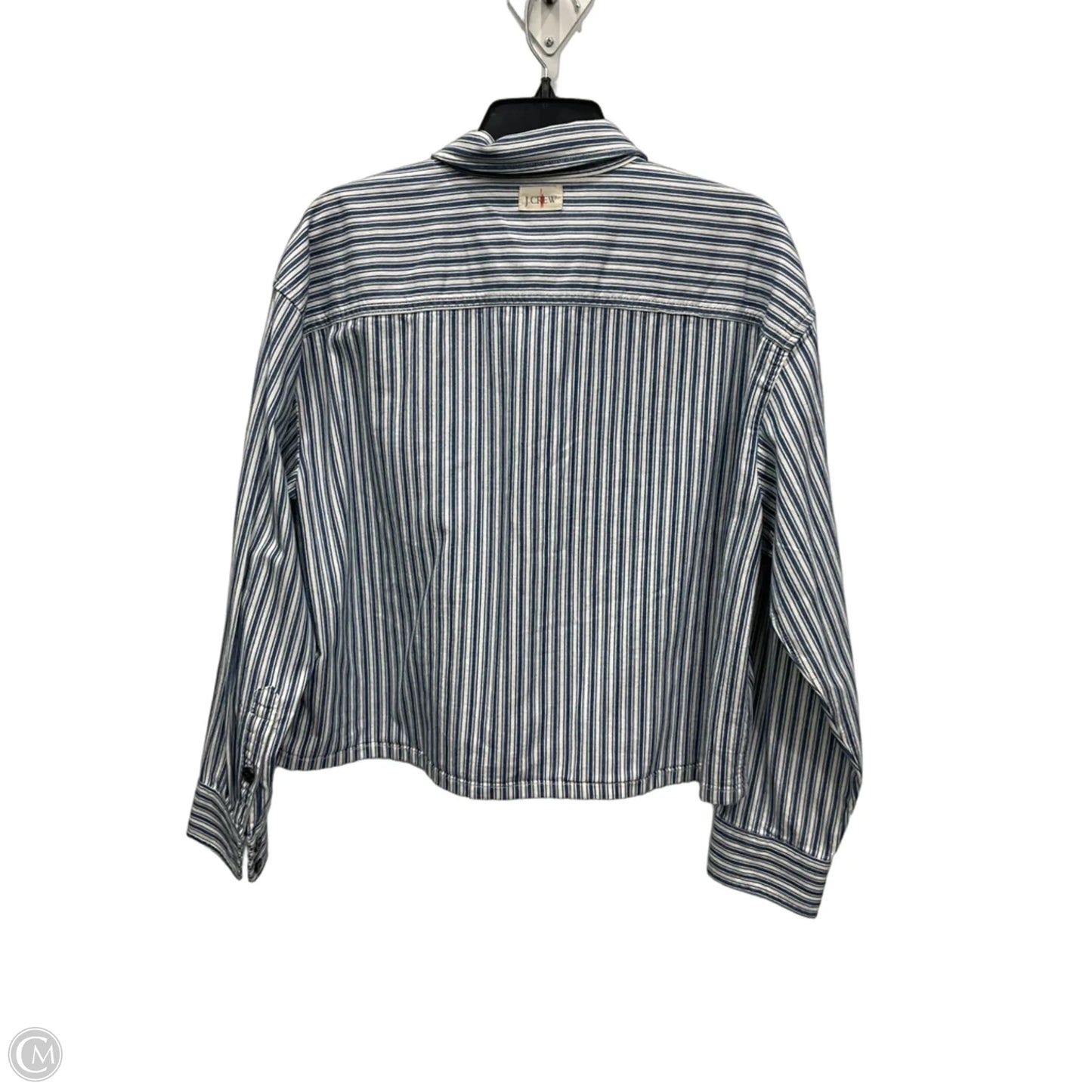 Jacket Shirt By J. Crew In Striped Pattern, Size: S