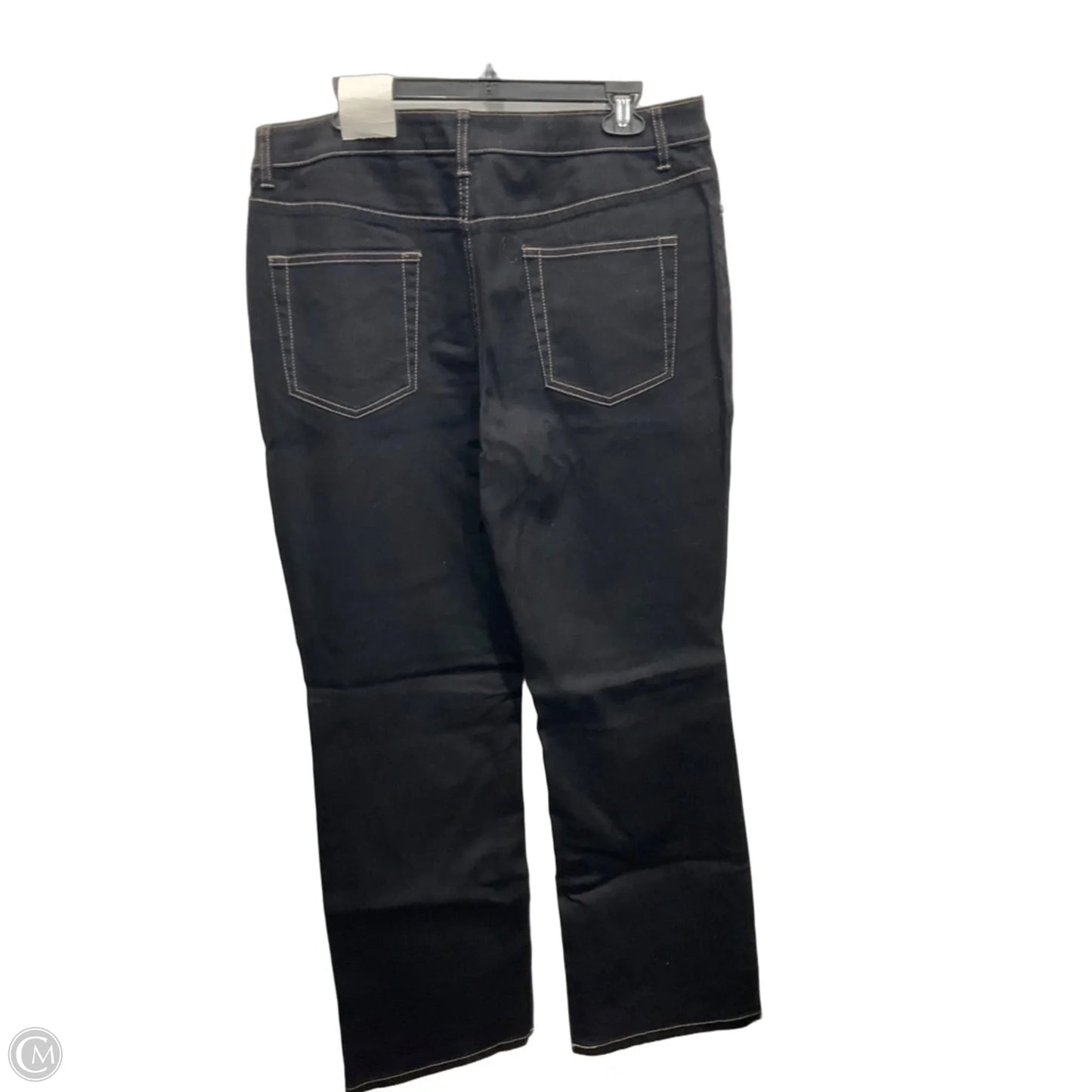 Jeans Straight By Coldwater Creek In Black Denim, Size: 16