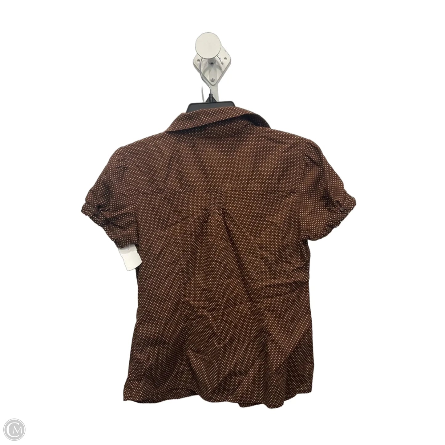 Blouse Short Sleeve By Cato In Brown, Size: S