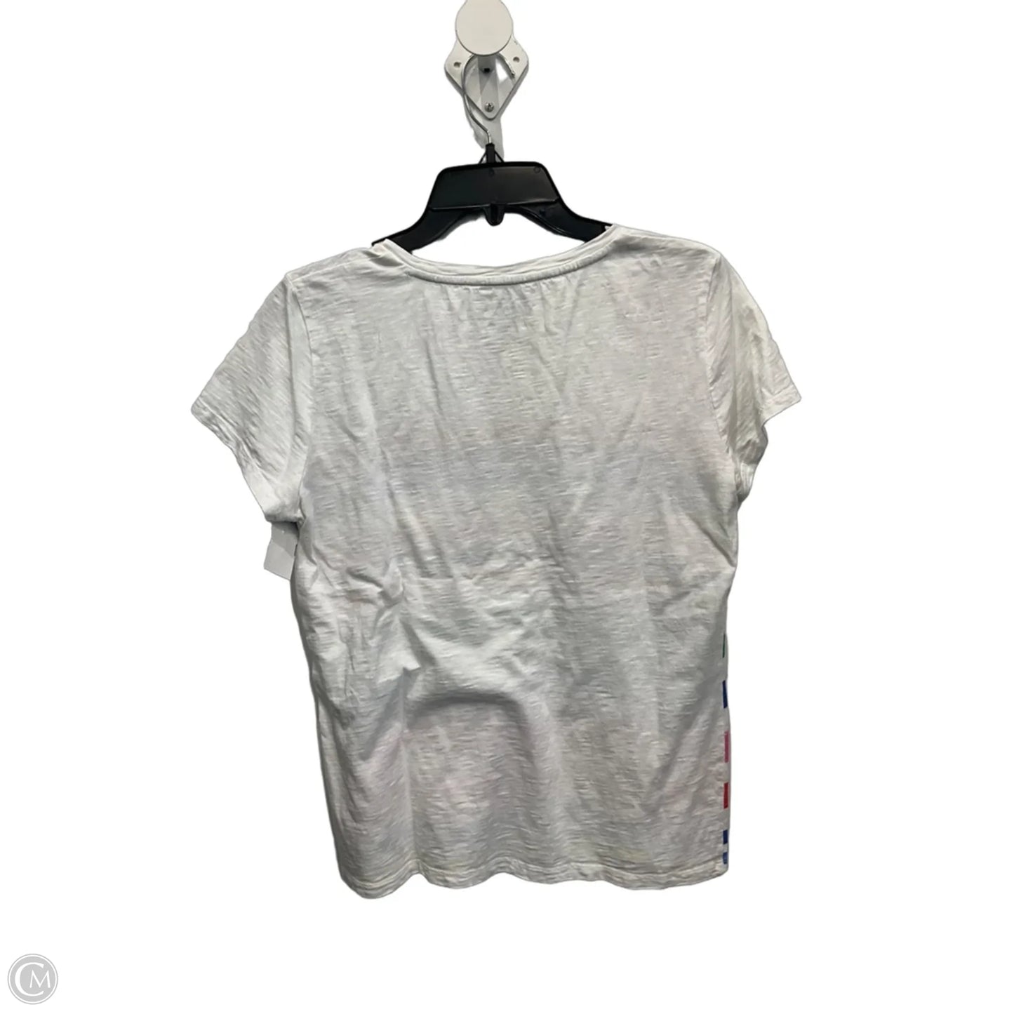 Top Short Sleeve By Talbots In Striped Pattern, Size: M