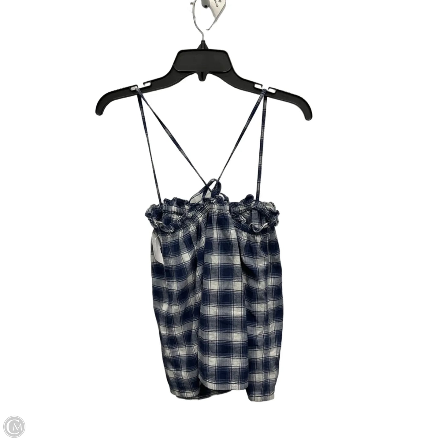Top Sleeveless By Madewell In Plaid Pattern, Size: S