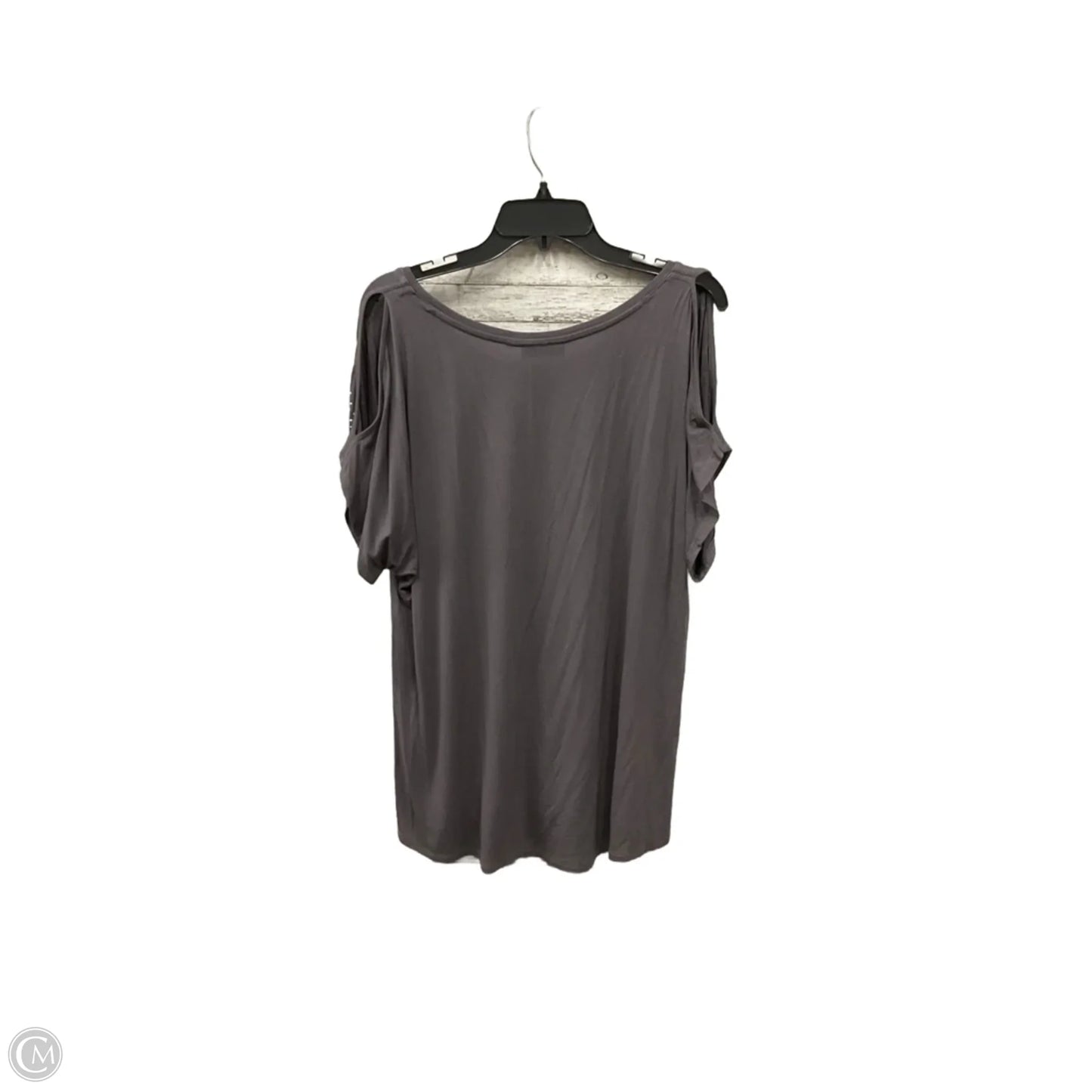 Top Short Sleeve By Apt 9 In Grey, Size: Xl