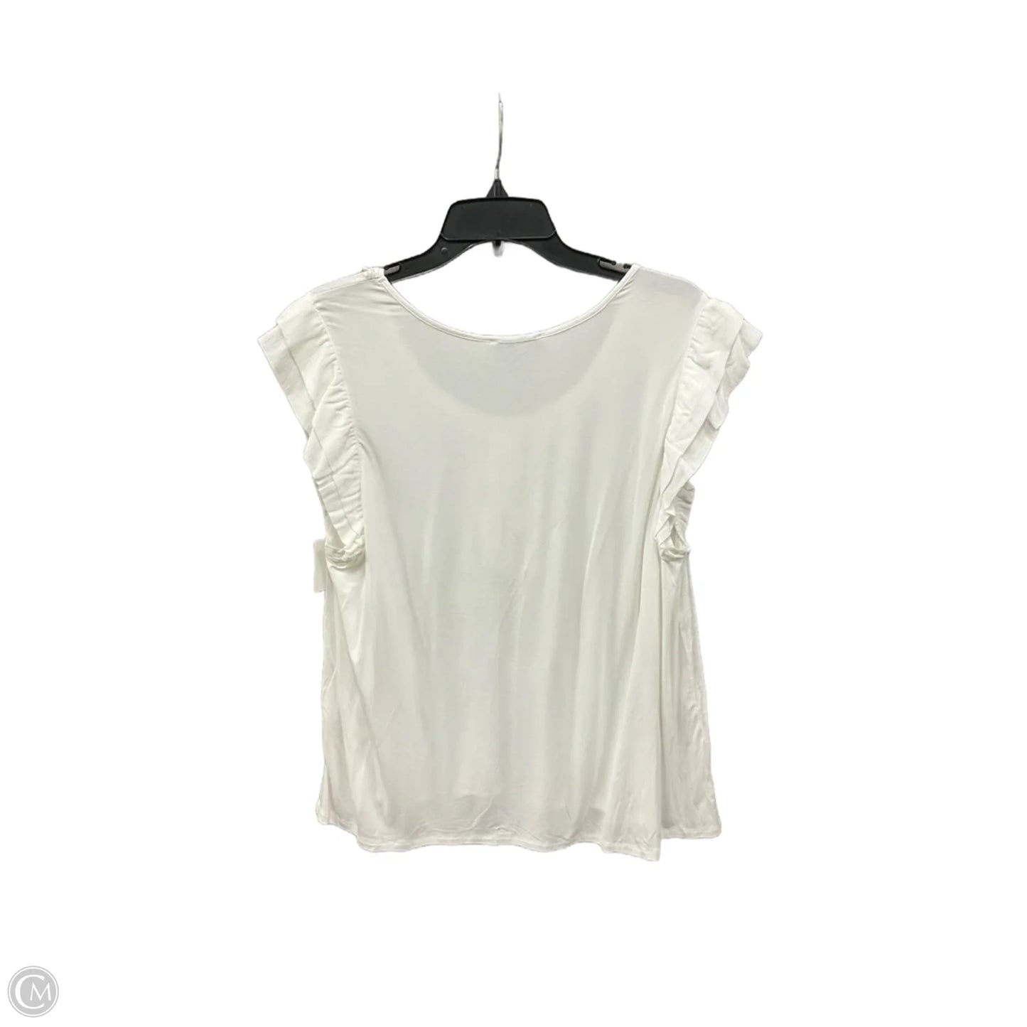 Top Short Sleeve By Democracy In White, Size: Xl