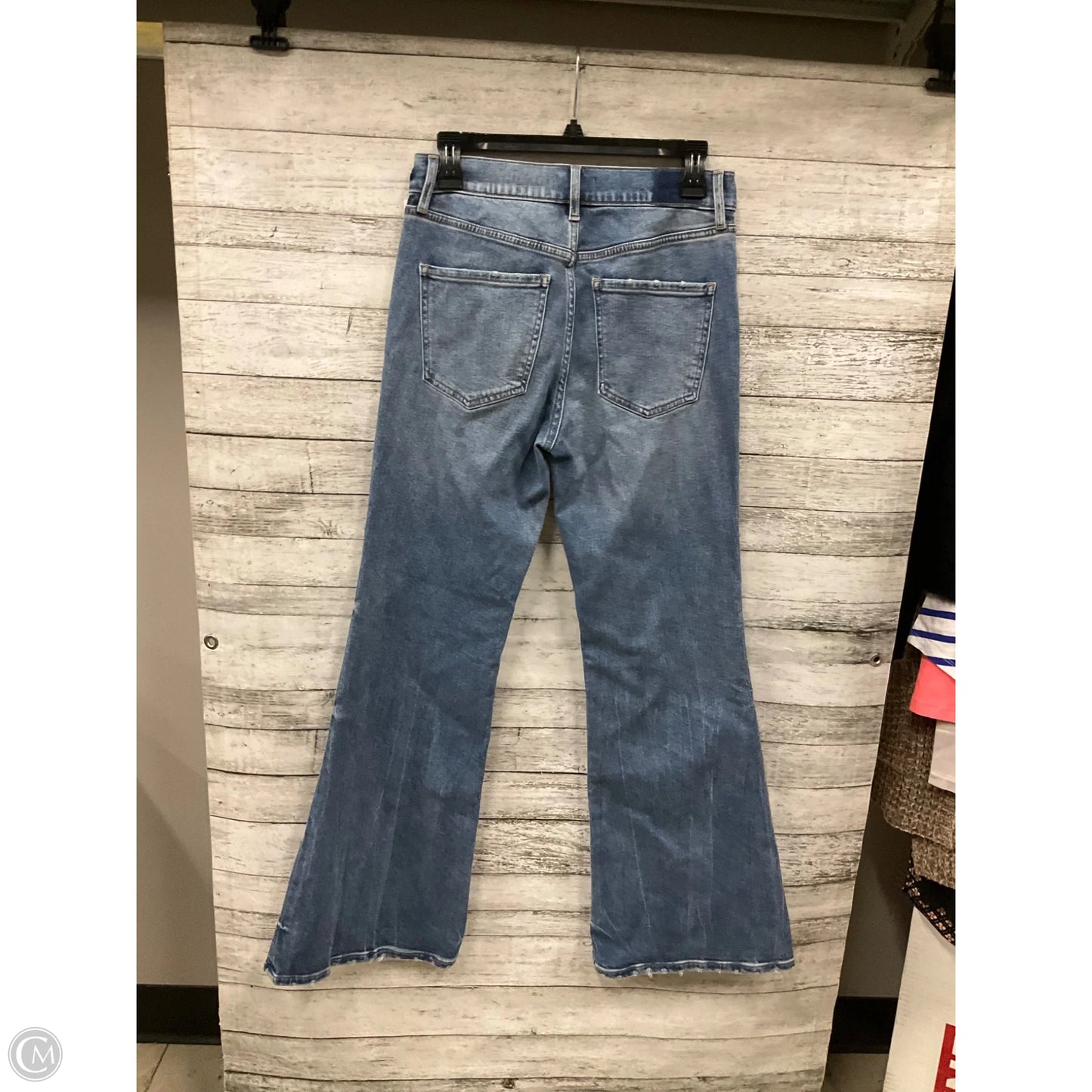 Jeans Flared By Express In Blue Denim, Size: 6