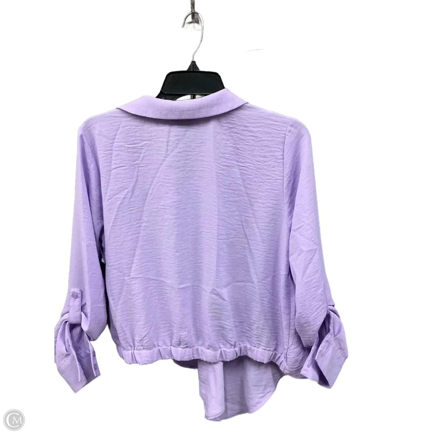 Blouse Long Sleeve By Simply Vera In Purple, Size: S