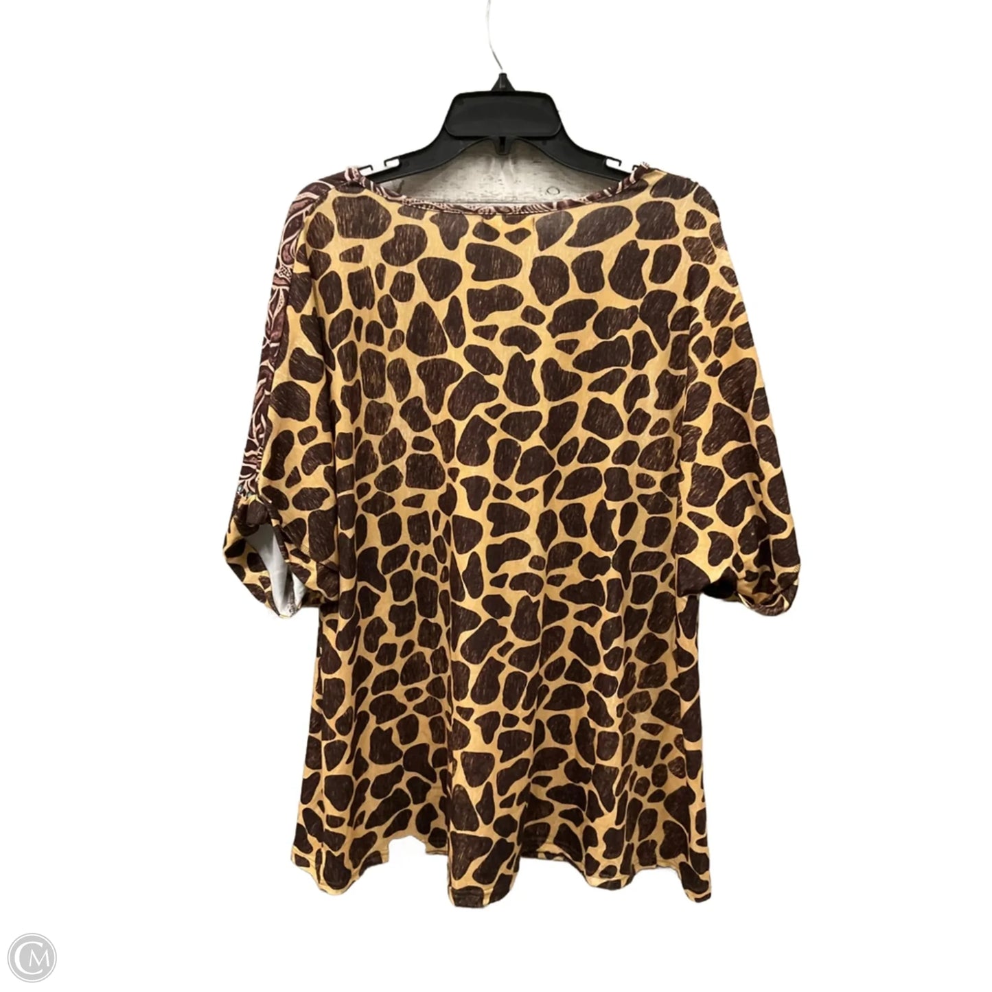 Top Short Sleeve By Southern Stitch In Animal Print, Size: 3x