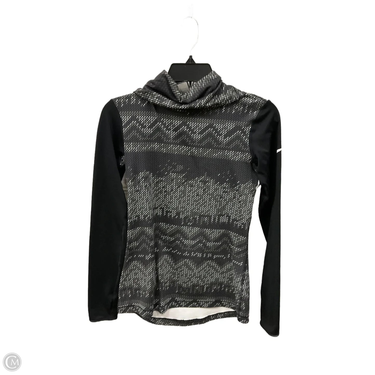 Athletic Top Long Sleeve Collar By Nike Apparel In Grey, Size: S