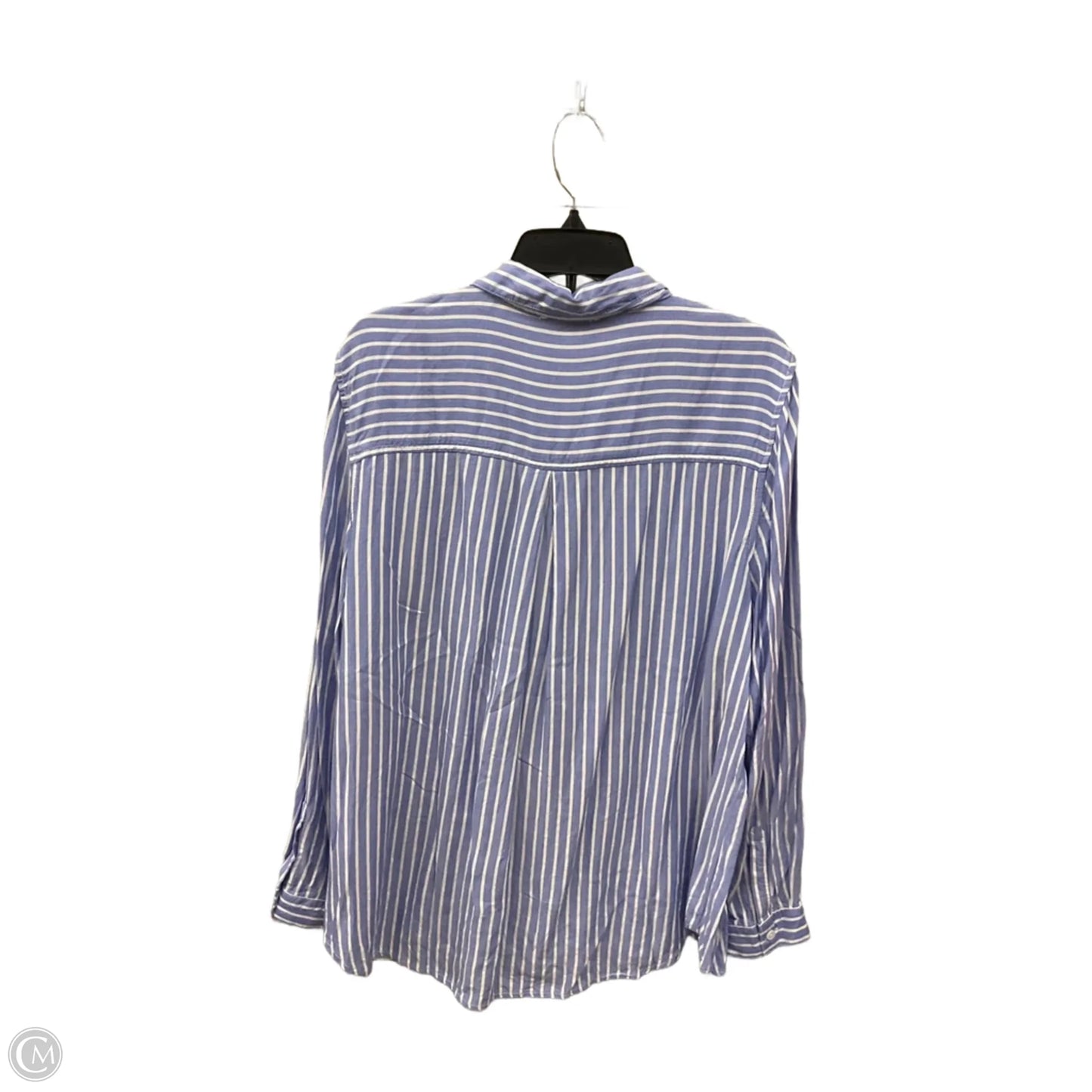 Blouse Long Sleeve By Beachlunchlounge In Blue, Size: Xl