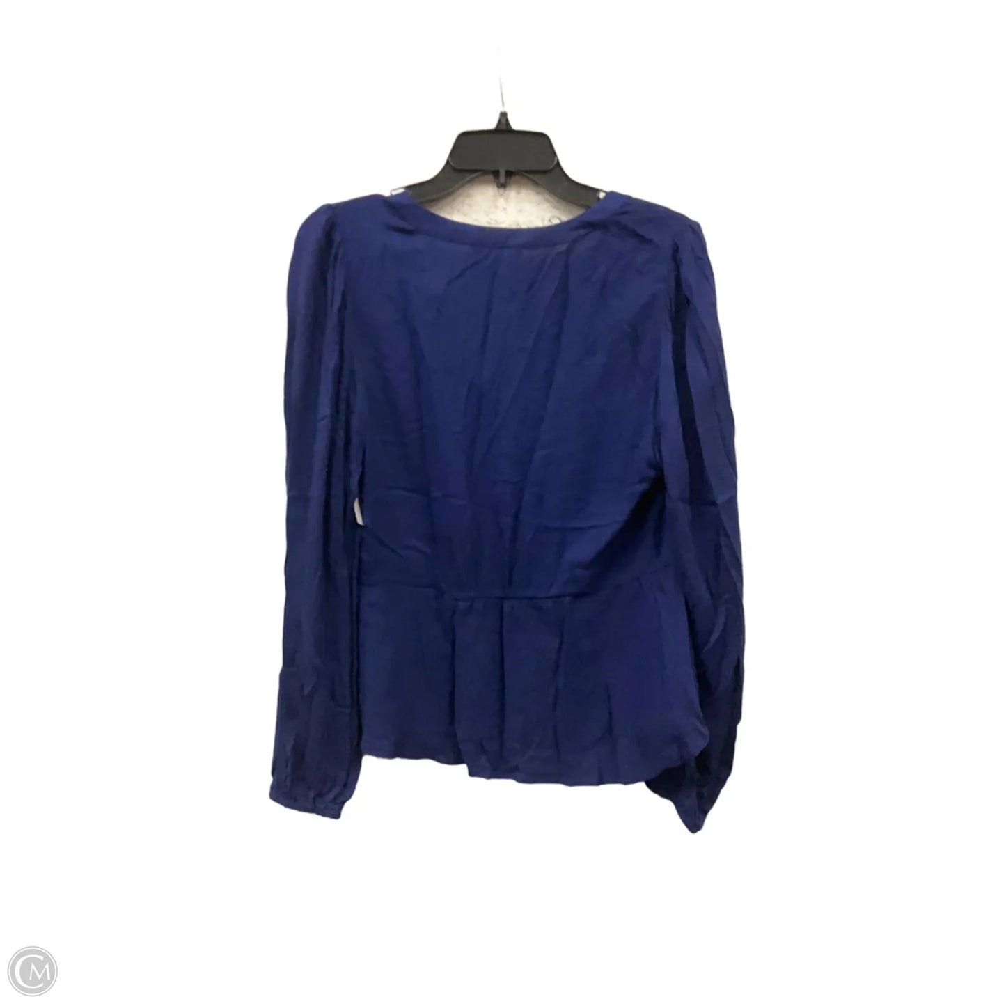 Blouse Long Sleeve By 89th And Madison In Blue, Size: M