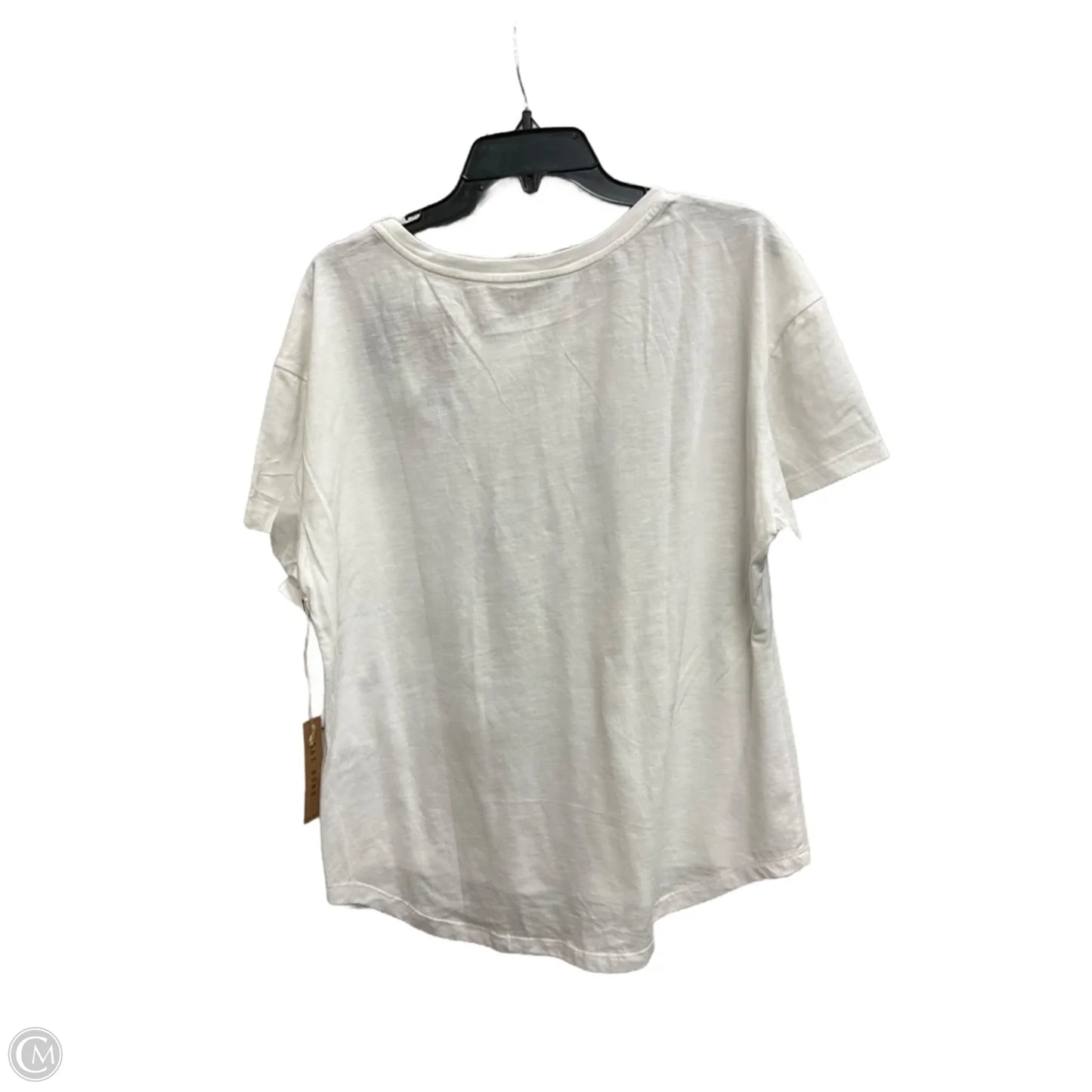 Top Short Sleeve Basic By Rae Dunn In White, Size: Xl
