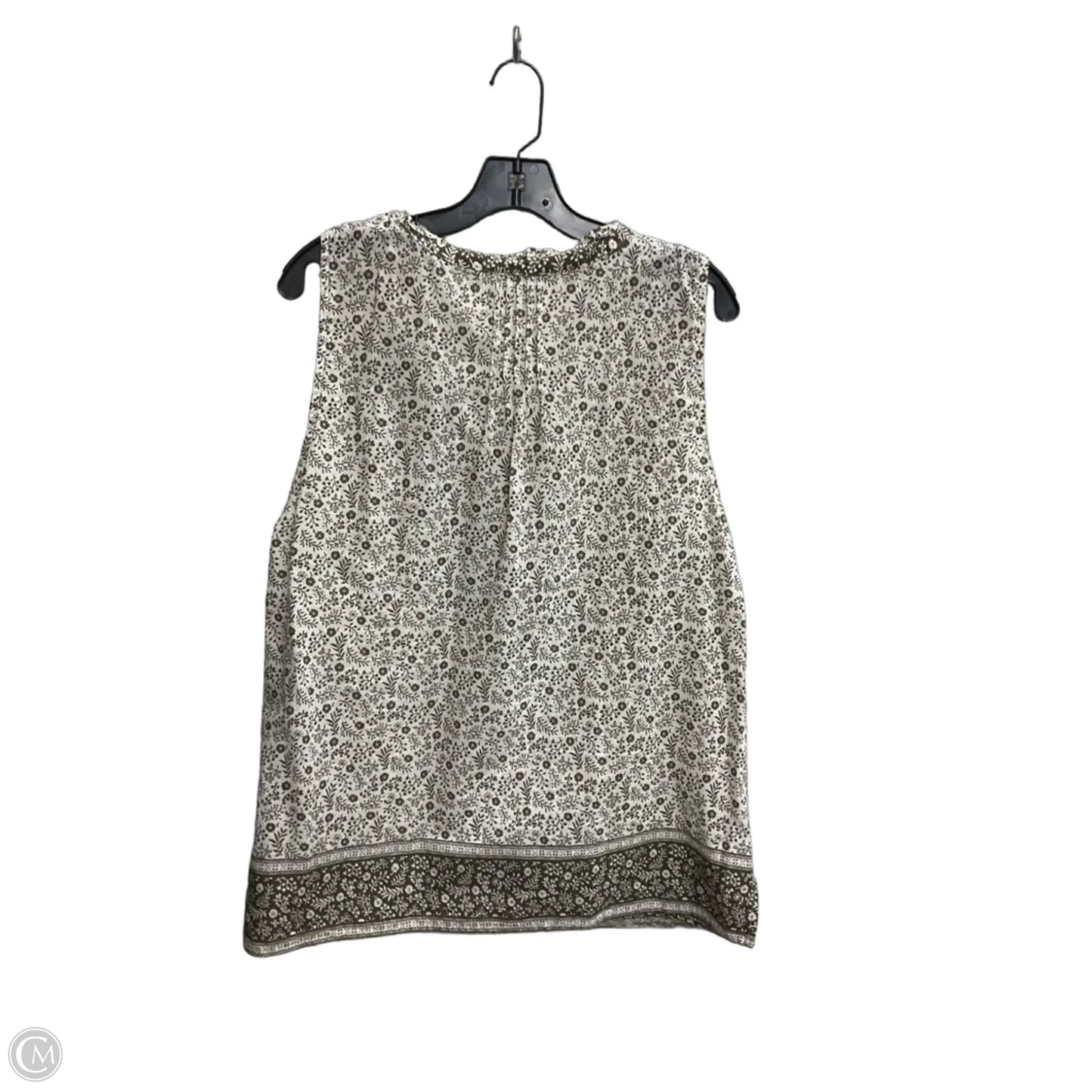 Top Sleeveless By Talbots In Green, Size: Xl