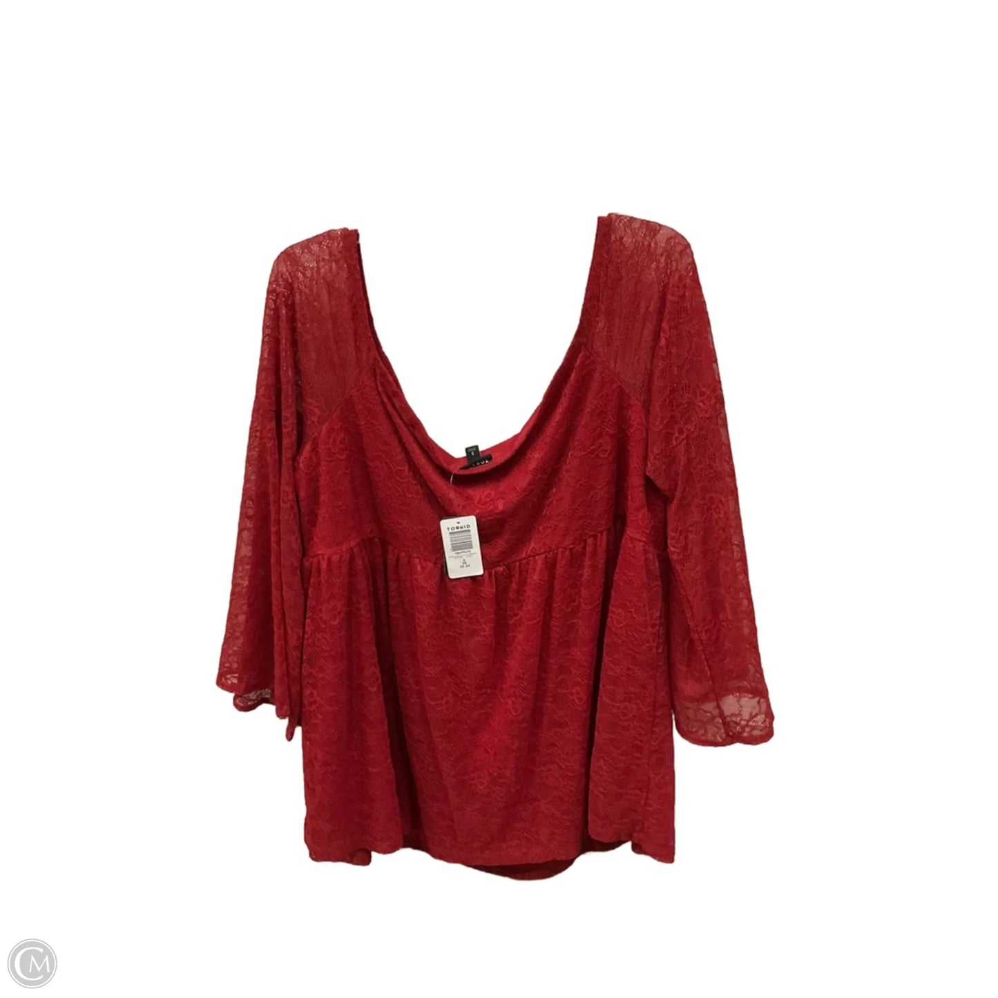 Top 3/4 Sleeve By Torrid In Red, Size: 3x