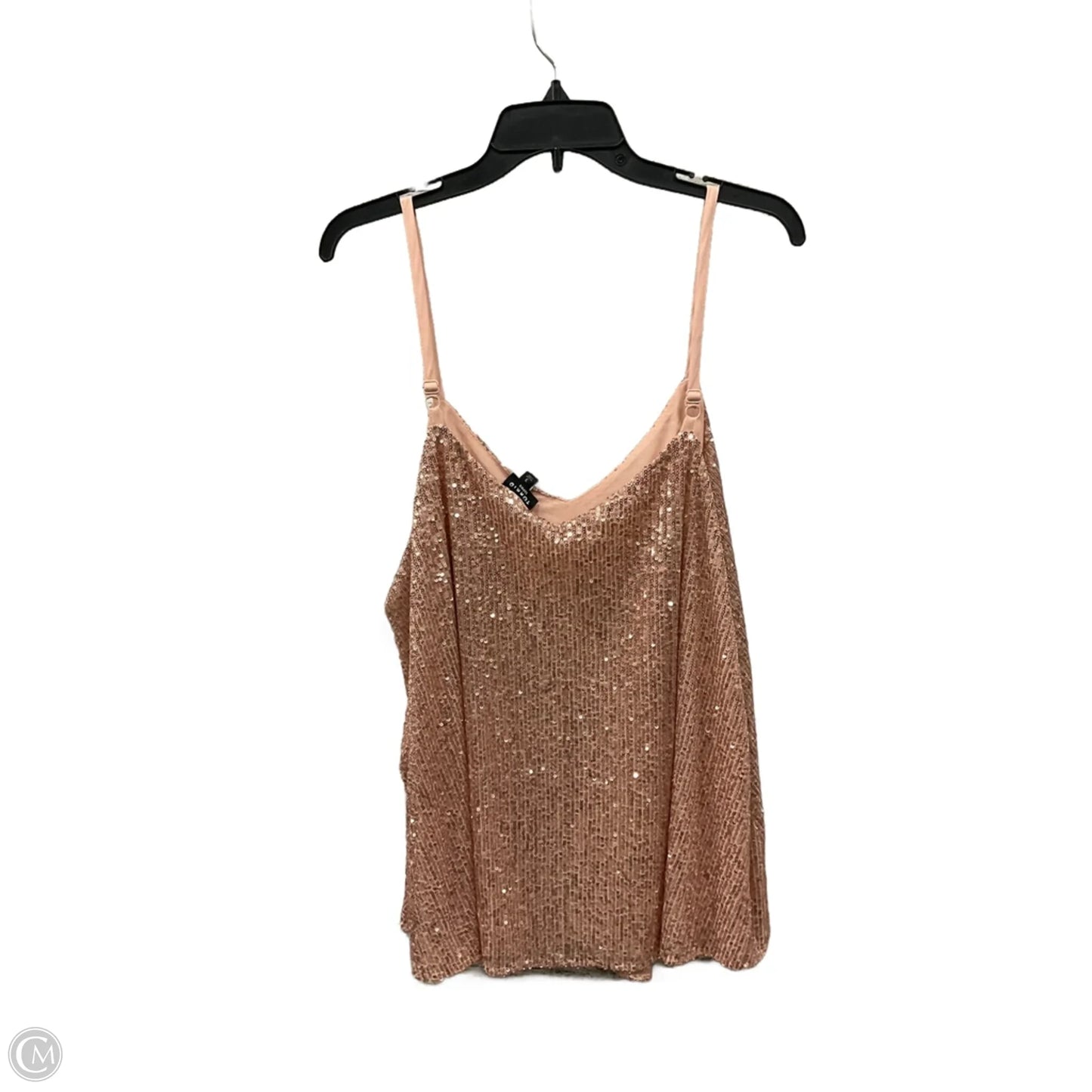 Top Sleeveless By Torrid In Gold, Size: 3x
