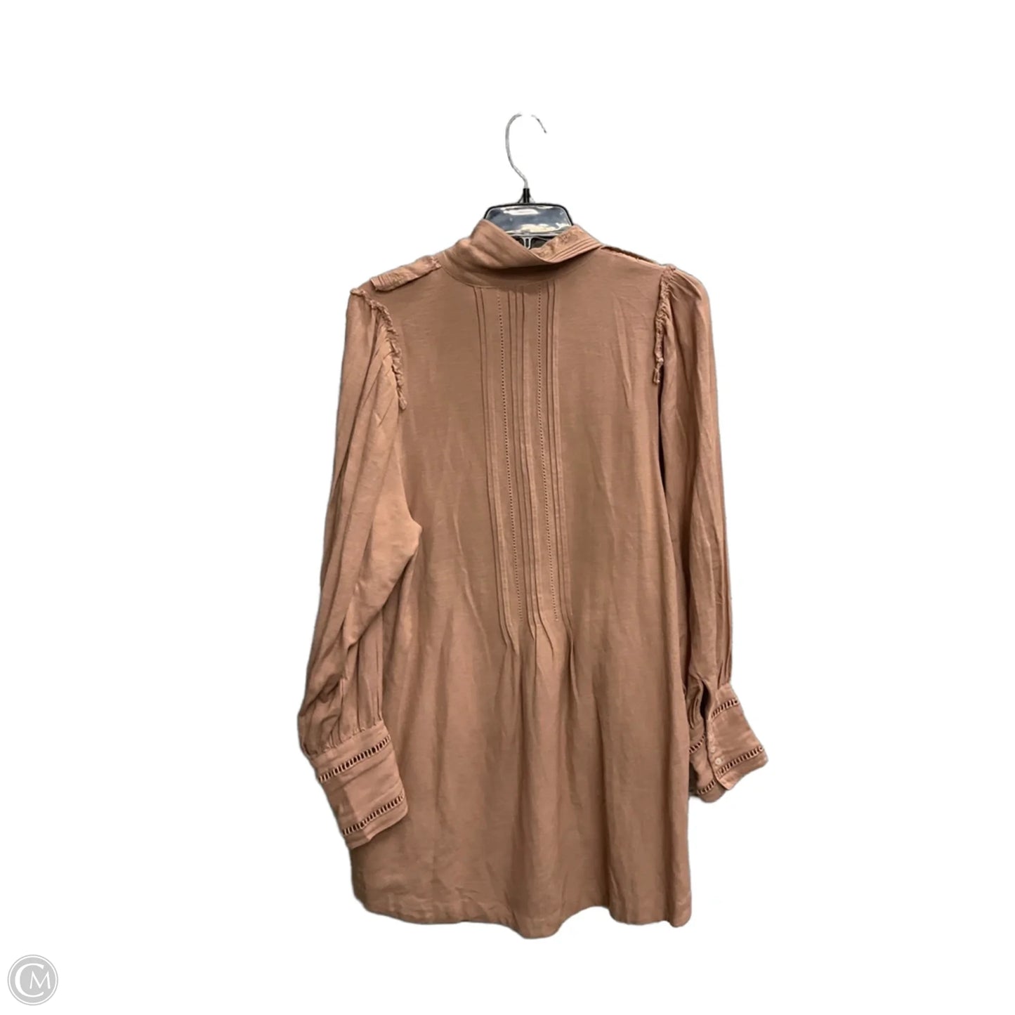 Blouse Long Sleeve By Free People In Pink, Size: S