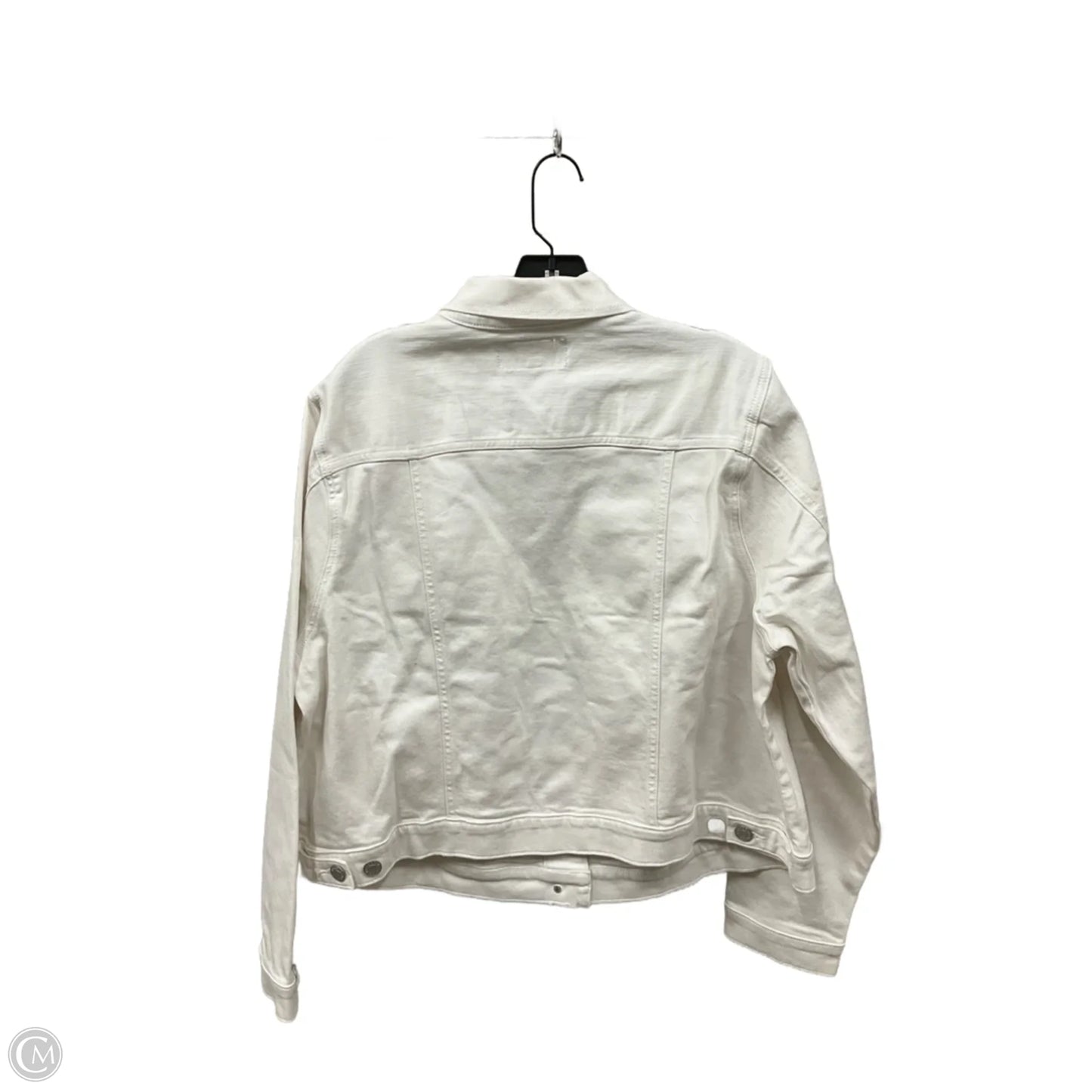 Jacket Denim By Torrid In White Denim, Size: 2x