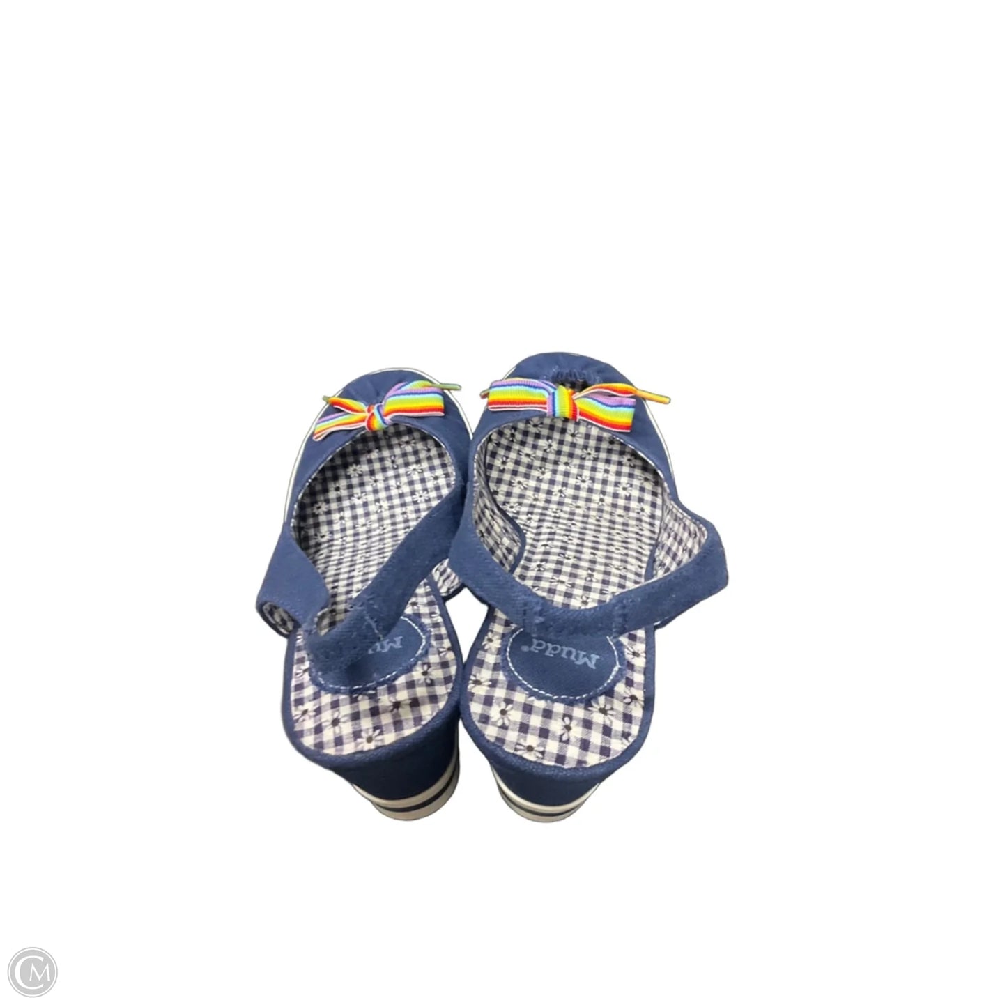 Shoes Heels Wedge By Mudd In Blue, Size: 9