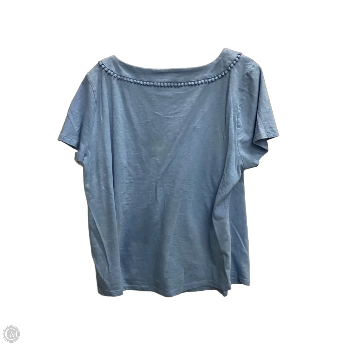 Top Short Sleeve By Talbots In Blue, Size: Xl