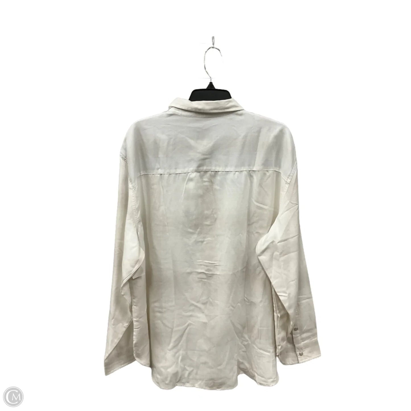 Blouse Long Sleeve By Jachs Girlfirend In White, Size: 3x