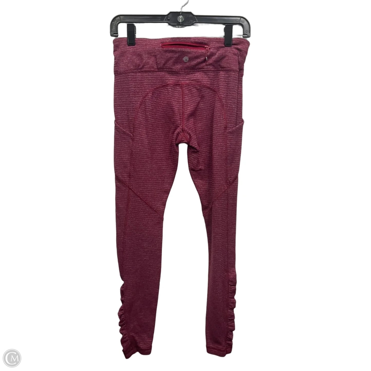 Athletic Leggings By Lululemon In Red, Size: M