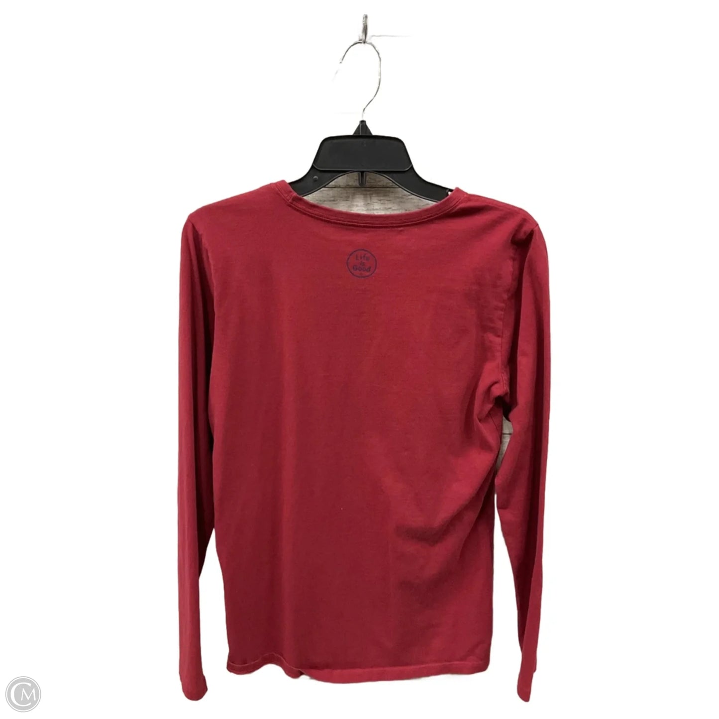 Top Long Sleeve Basic By Life Is Good In Red, Size: M