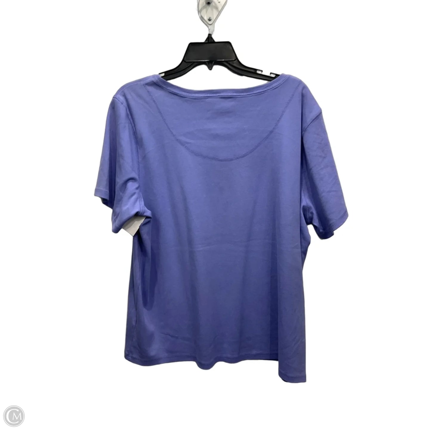 Top Short Sleeve Basic By Sigrid Olsen In Purple, Size: 1x