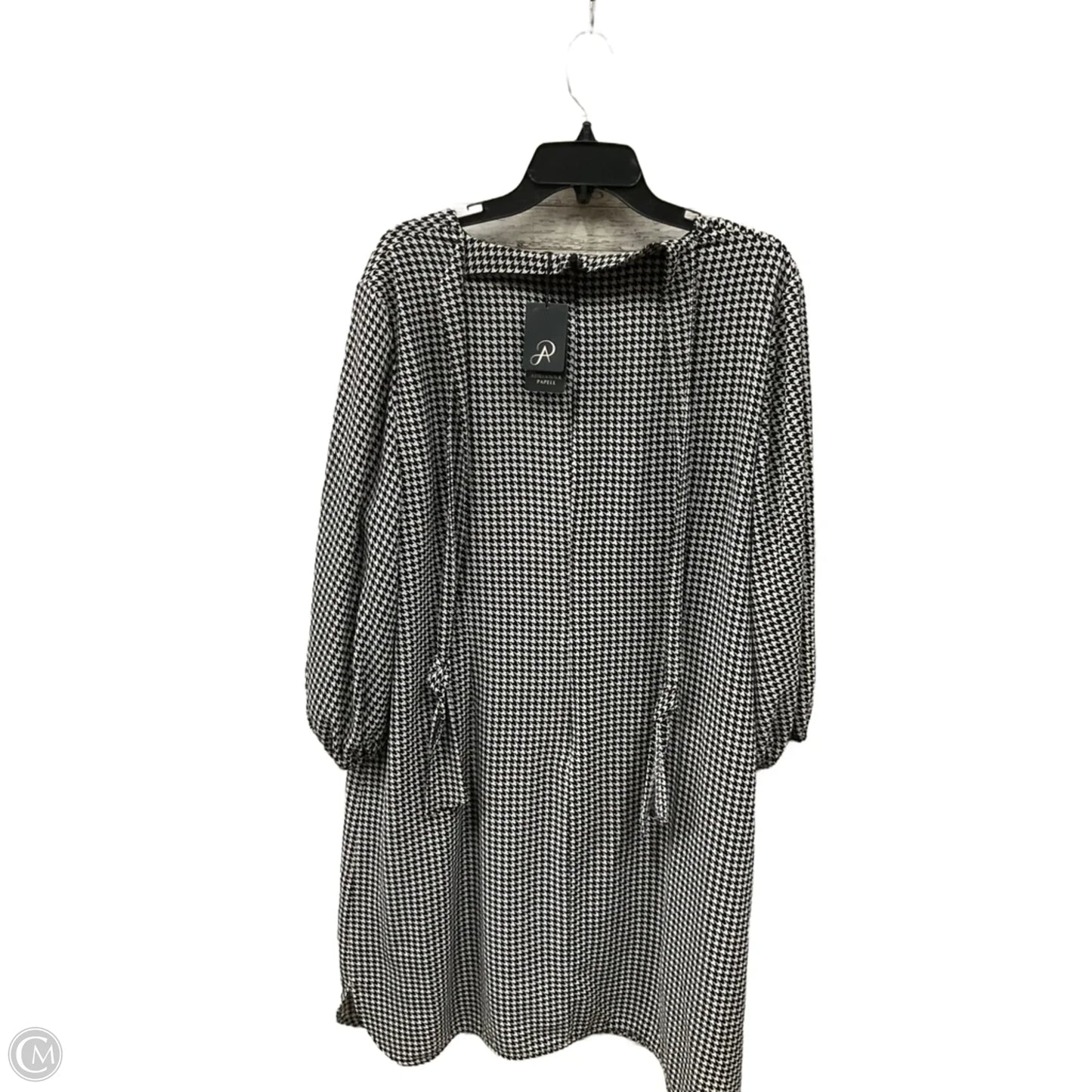 Dress Casual Midi By Adrianna Papell In Black & White, Size: L