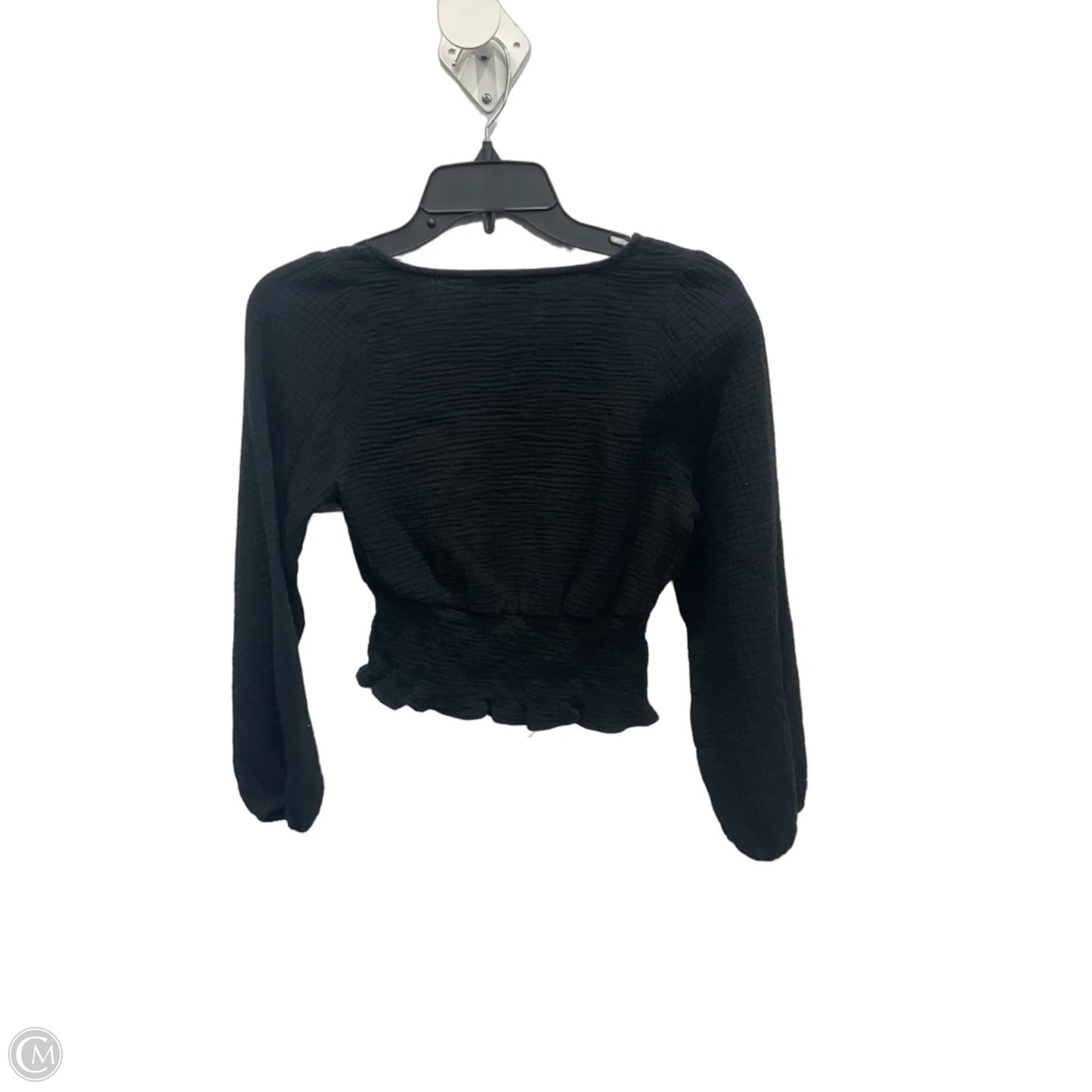 Top Long Sleeve By Madewell In Black, Size: Xs