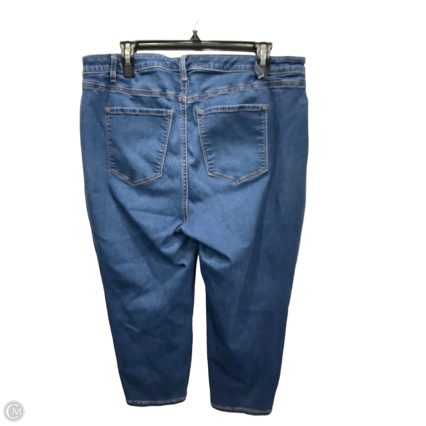 Jeans Cropped By Talbots In Blue Denim, Size: 16