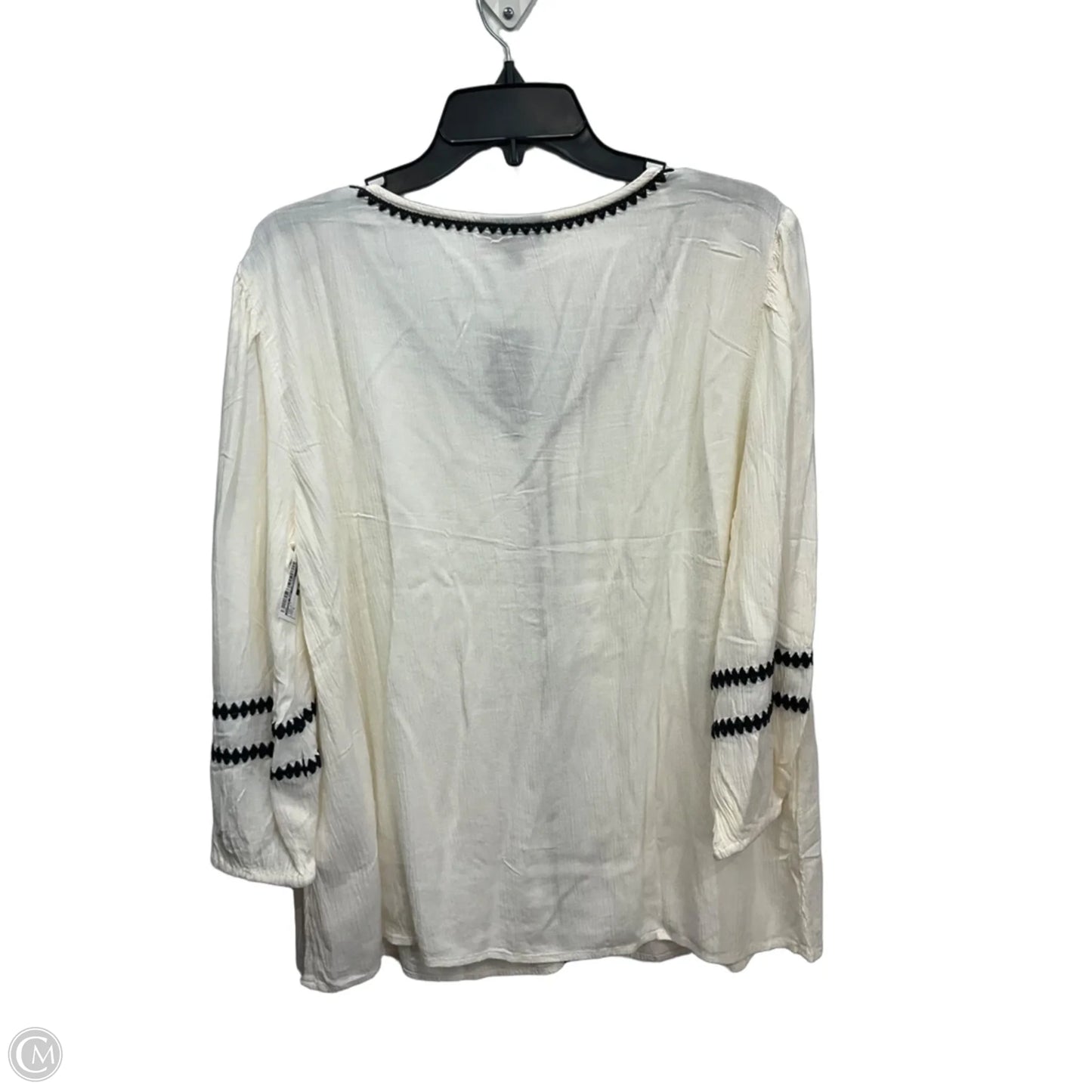 Top Long Sleeve By Style And Company In Cream, Size: S