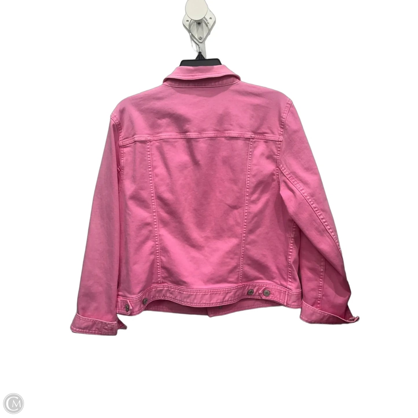 Jacket Denim By Talbots In Pink, Size: Xl