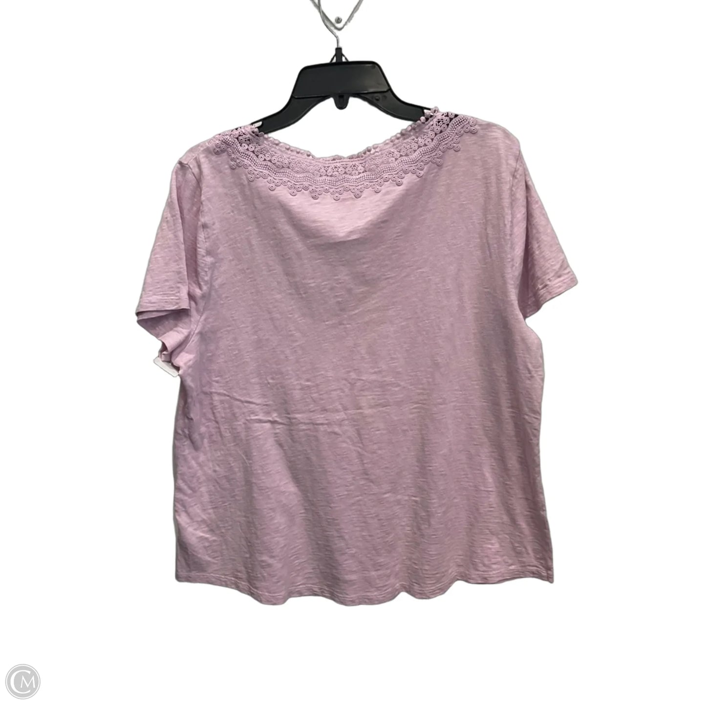 Top Short Sleeve By Talbots In Purple, Size: Xl