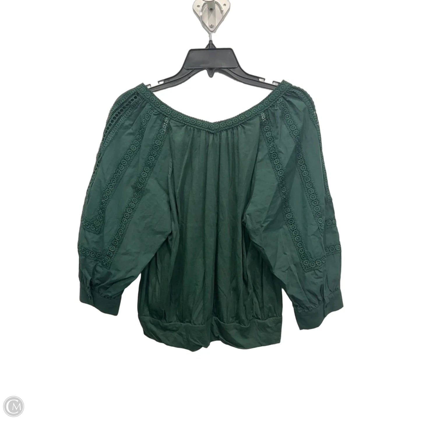 Top 3/4 Sleeve By Anthropologie In Green, Size: M