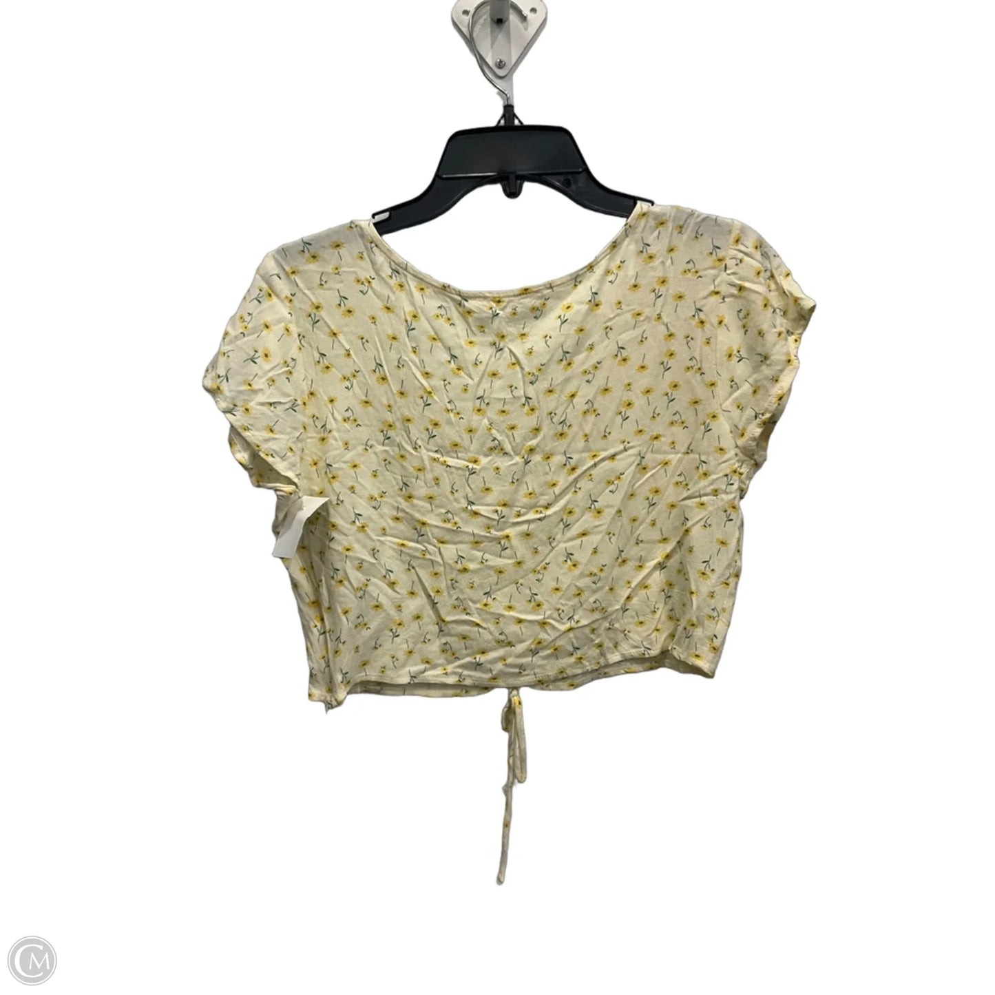 Top Short Sleeve By Elodie In Yellow, Size: L