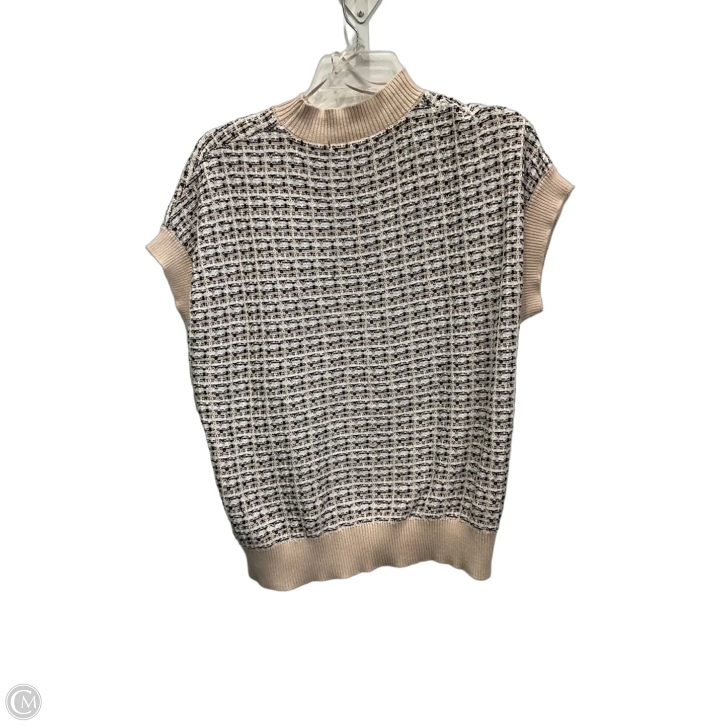 Sweater Short Sleeve By Tahari In Tan, Size: L