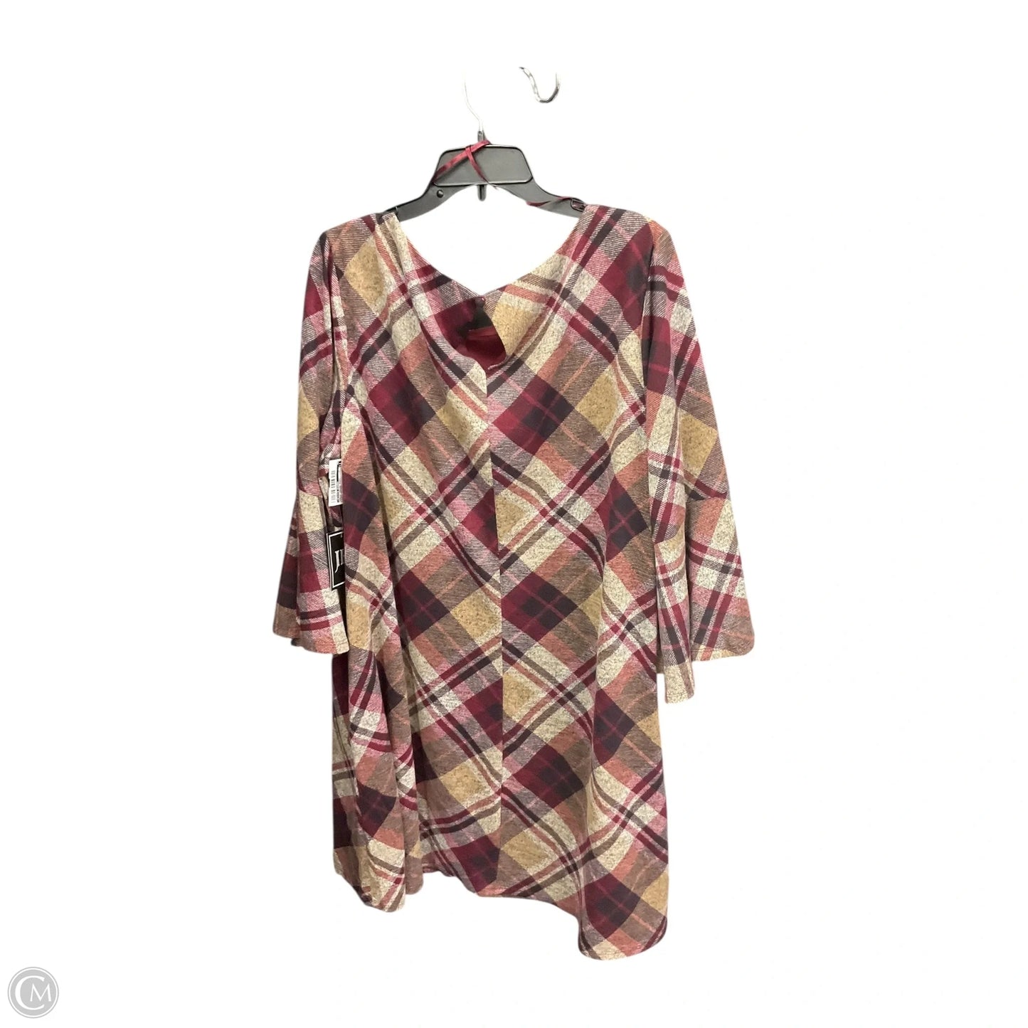 Dress Casual Midi By Jessica Howard In Plaid Pattern, Size: 3x