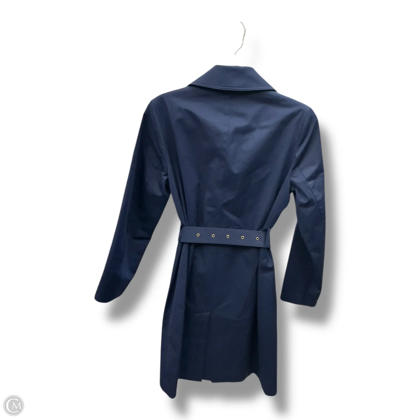Coat Trench Coat By Michael By Michael Kors In Blue, Size: M