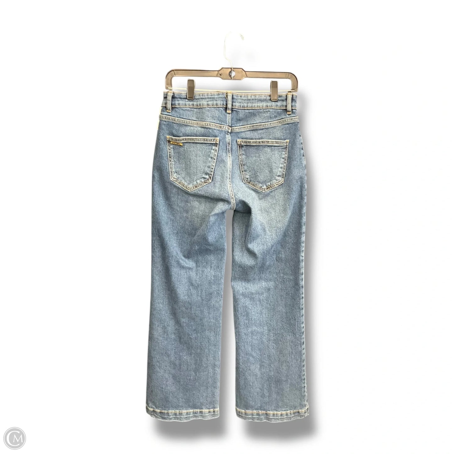 Jeans Flared By Michael By Michael Kors In Blue & Brown, Size: 4