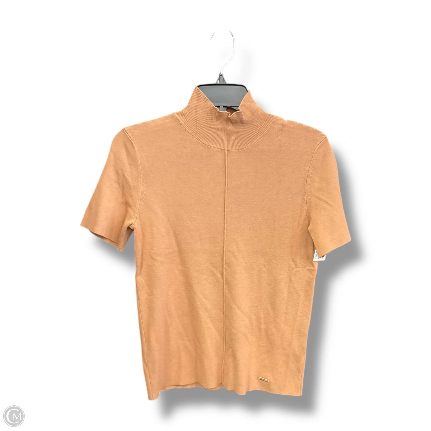 Top Short Sleeve By Tahari In Tan, Size: S