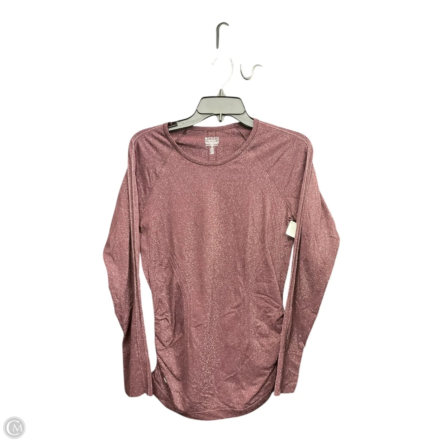 Top Long Sleeve Basic By Athleta In Maroon, Size: M