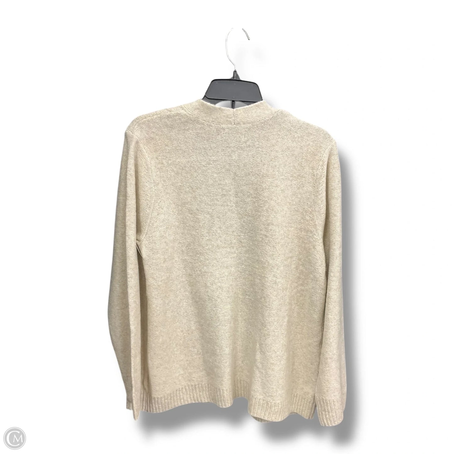 Cardigan By Croft And Barrow In Cream, Size: L