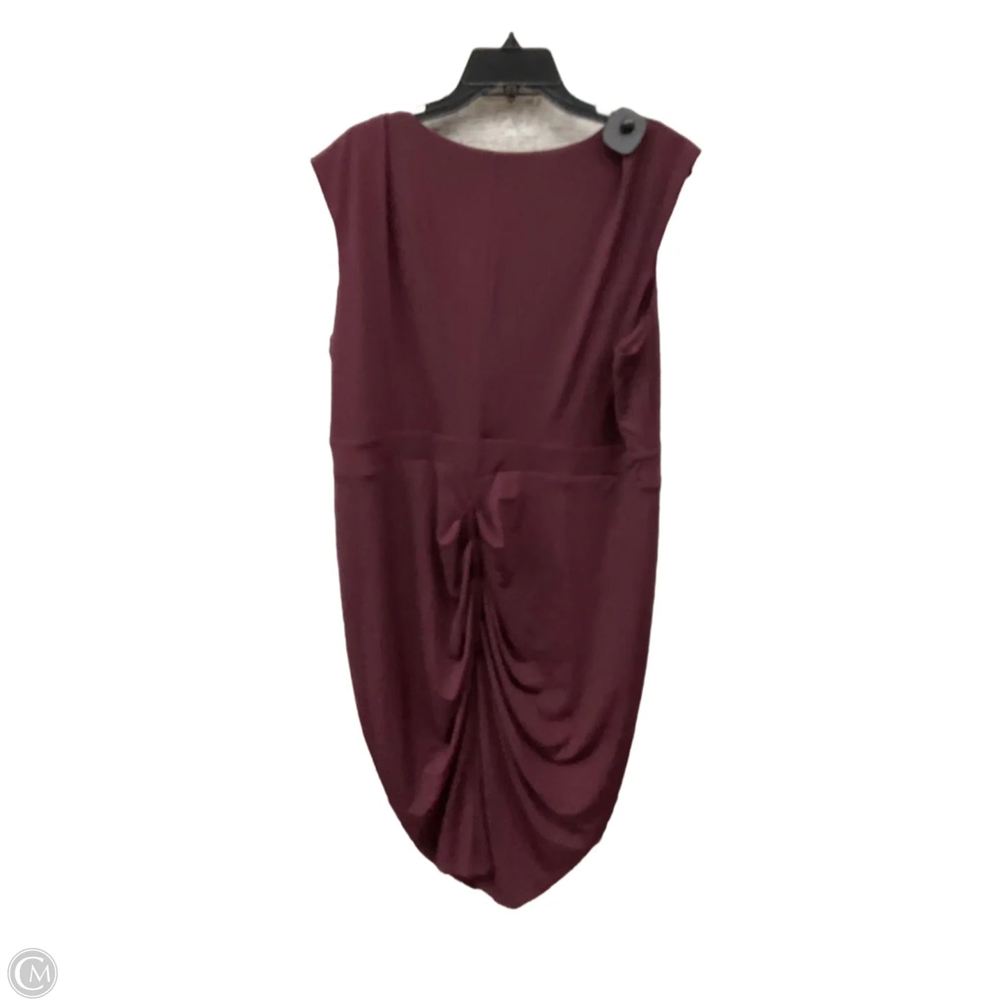 Dress Party Midi By City Chic In Maroon, Size: L