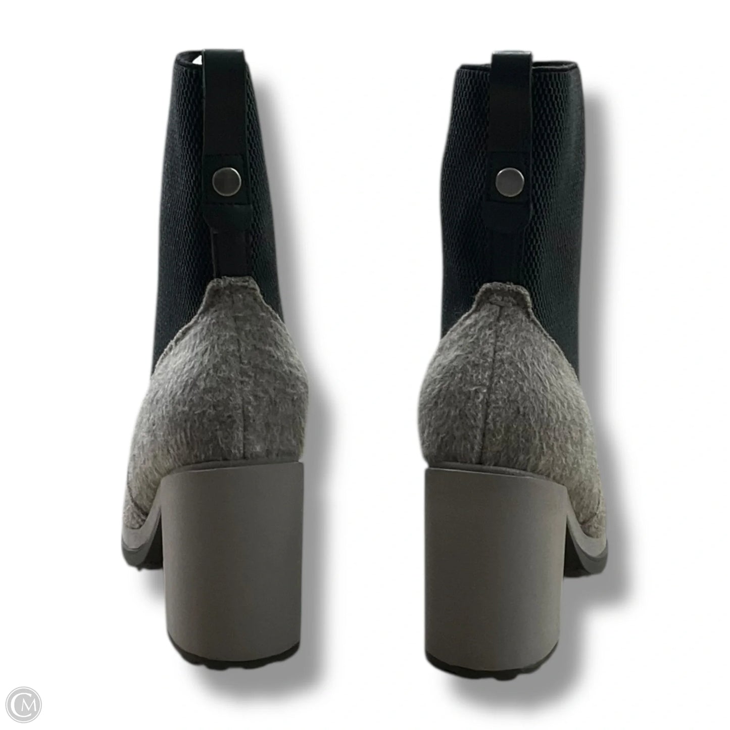 Boots Ankle Heels By Clothes Mentor In Black & Grey, Size: 9