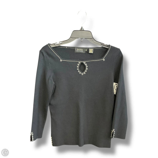 Top Long Sleeve By Dana Buchman In Black, Size: S