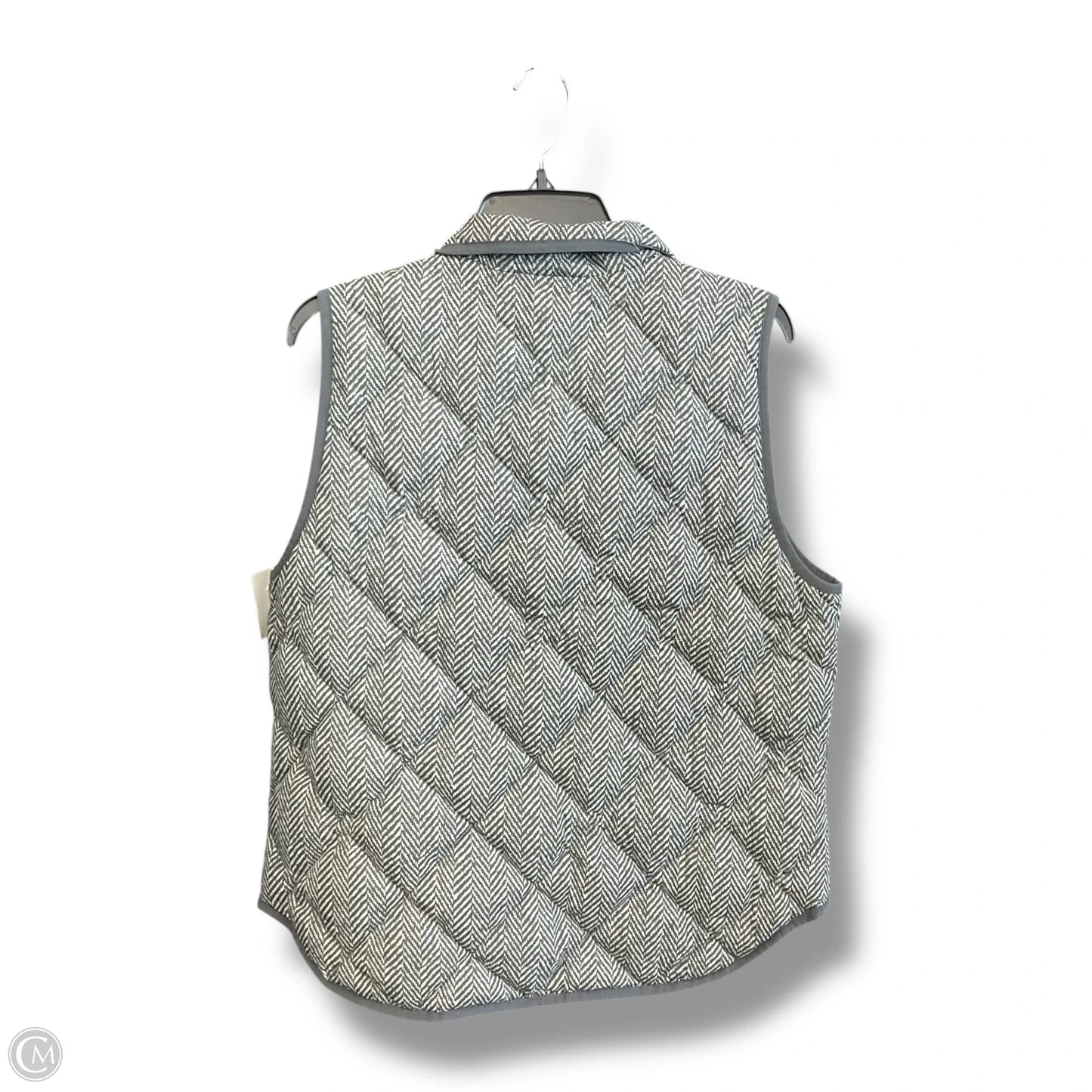 Vest Other By J. Crew In Grey & White, Size: L
