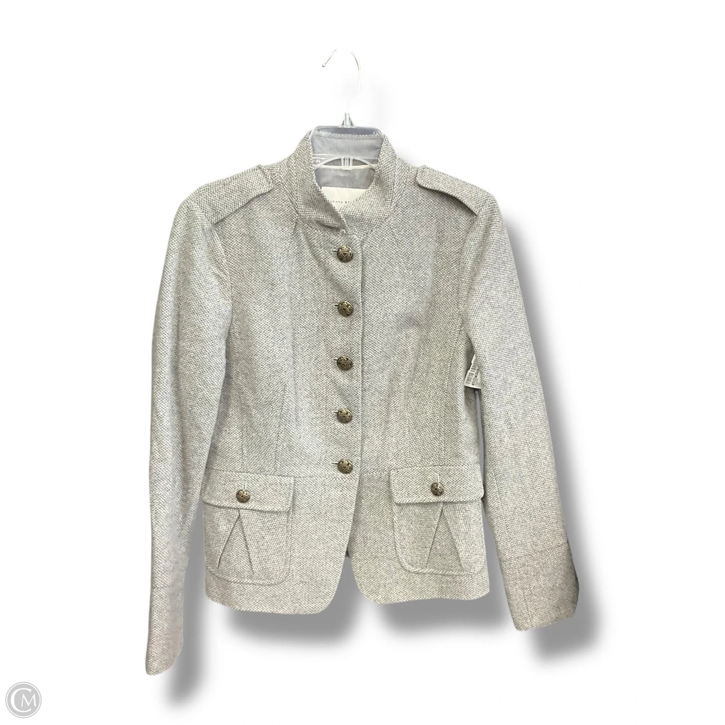 Blazer By Banana Republic In Grey, Size: 10