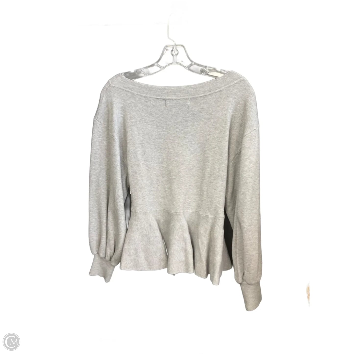 Top Long Sleeve By Bishop + Young In Grey, Size: L