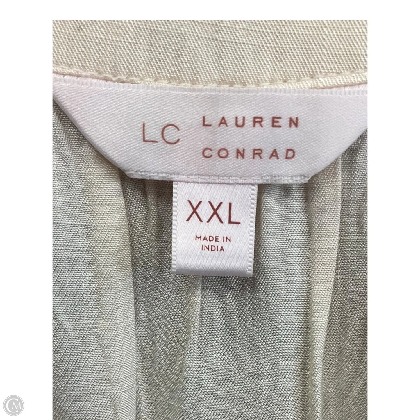Top 3/4 Sleeve Basic By Lc Lauren Conrad In Cream, Size: Xxl