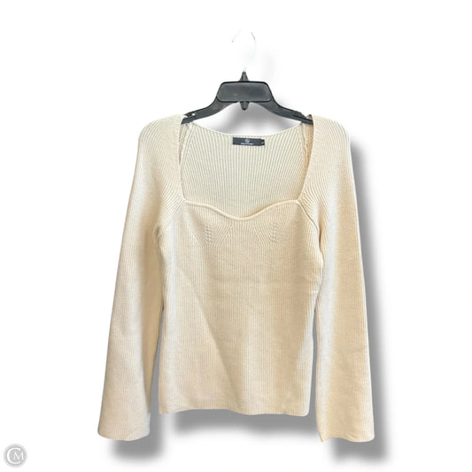 Top Long Sleeve By Lillusory In Cream, Size: L