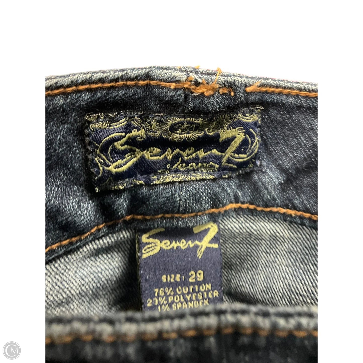 Jeans Flared By Seven 7 In Blue Denim, Size: 8